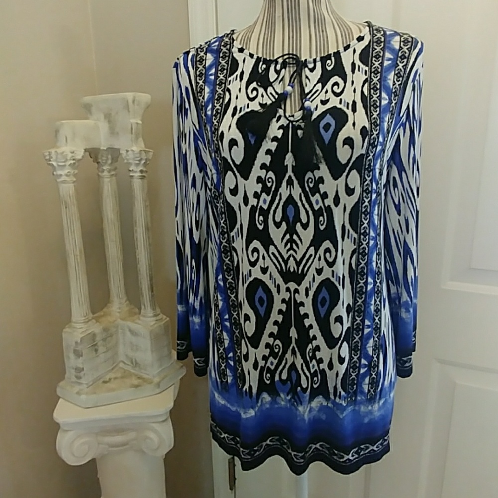 Ruby Rd. Abstract L/S Tunic - image 1